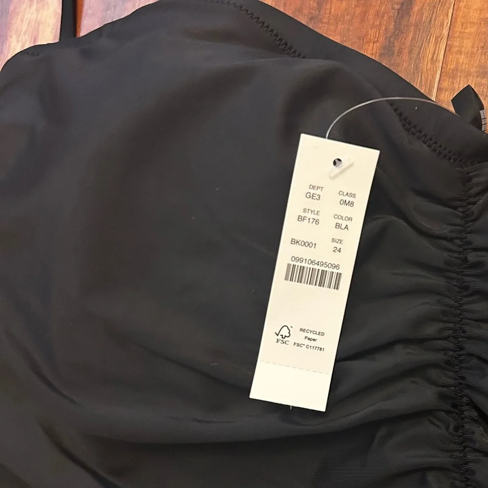 NWT J. Crew Ruched Sweetheart One-Piece Swimsuit Black Size 24 - Picture 6 of 10